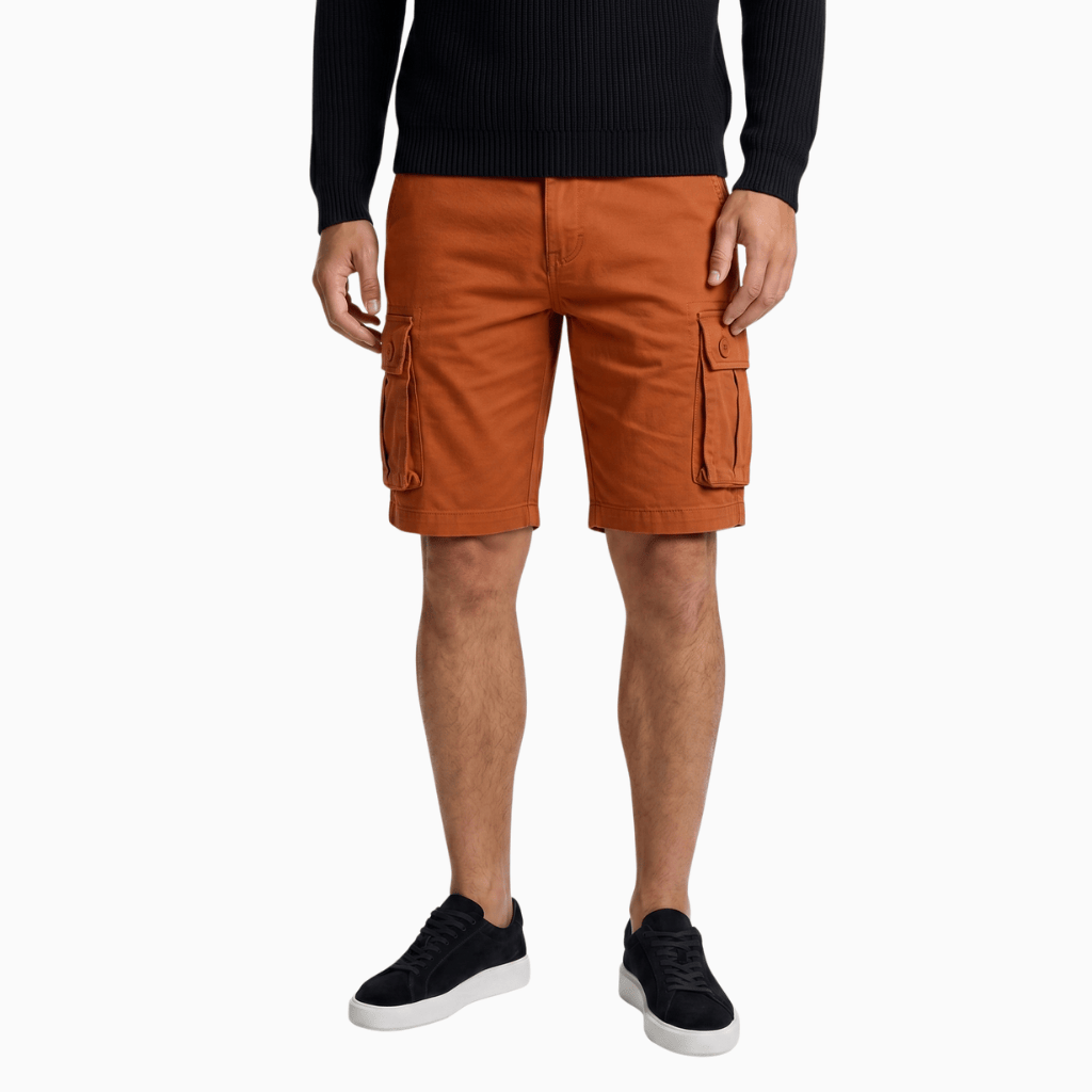 Kent Camden Persimmon / 6 UK MITCHELL Safari Style Loose Fit Cotton Shorts
