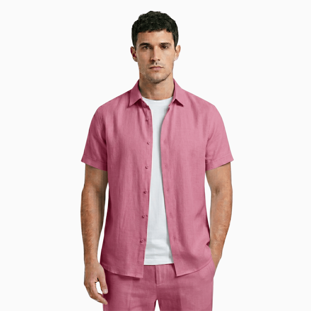 Kent Camden Pink / S JORDAN Casual Cotton Linen Shirt