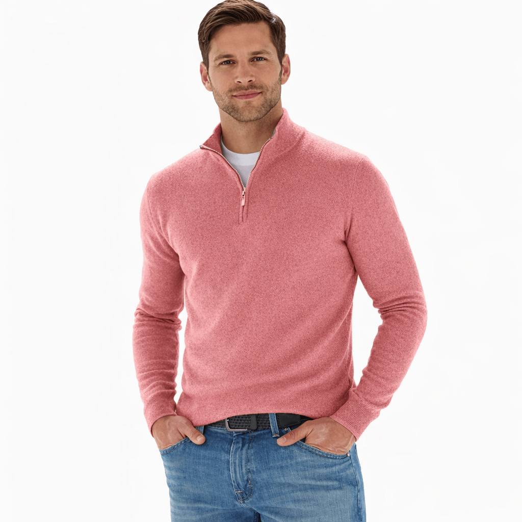 Kent Camden Pink / S OLIVER Zip-up Cashmere Sweater