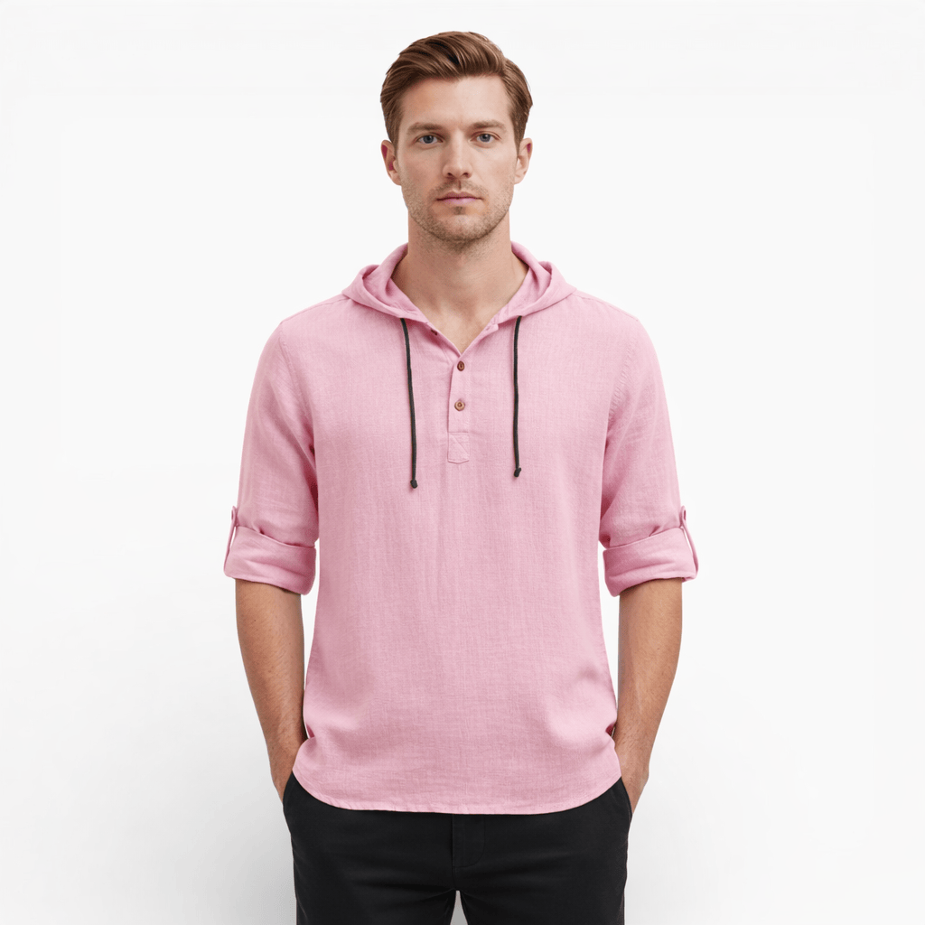 Kent Camden Pink / S OSCAR Soft V-neck Hoodie T-shirt