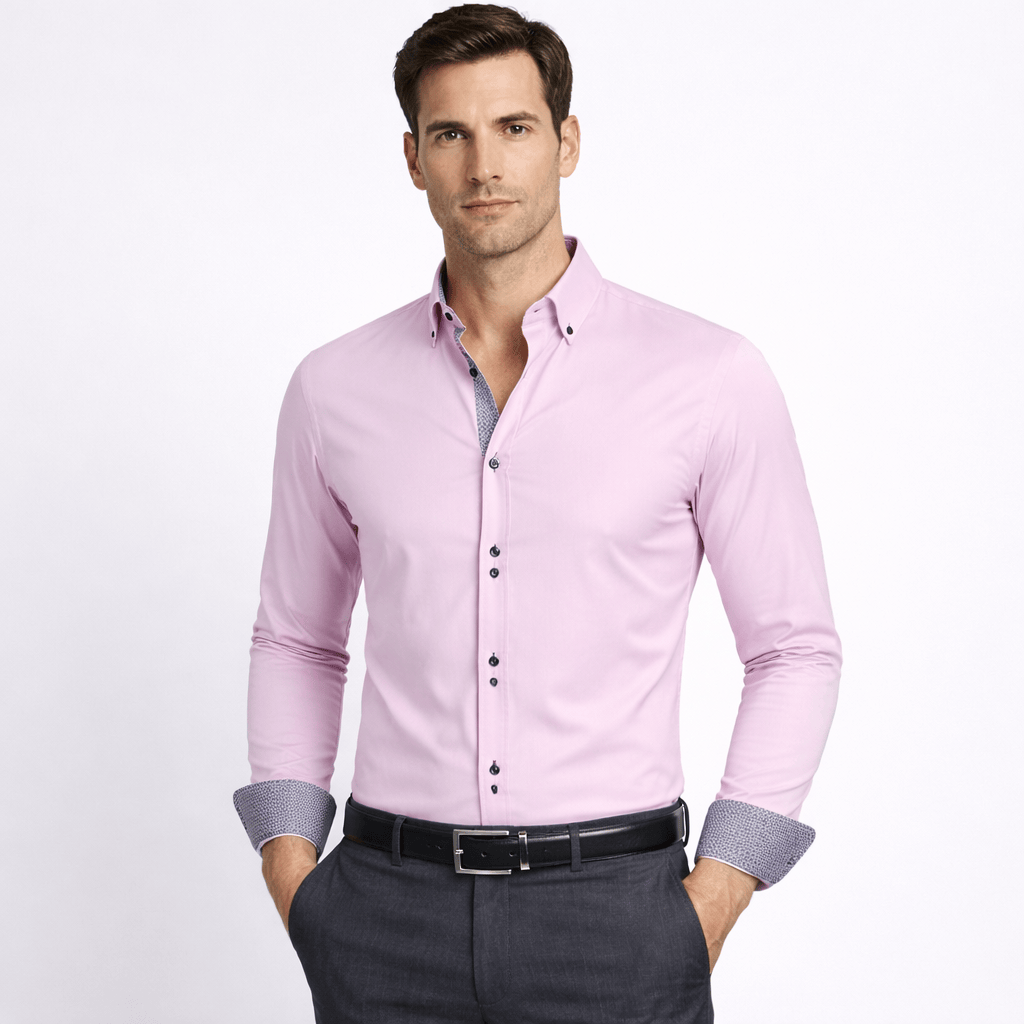 Kent Camden Pink / S STANLEY Business Button-Down Shirt White Regular Fit