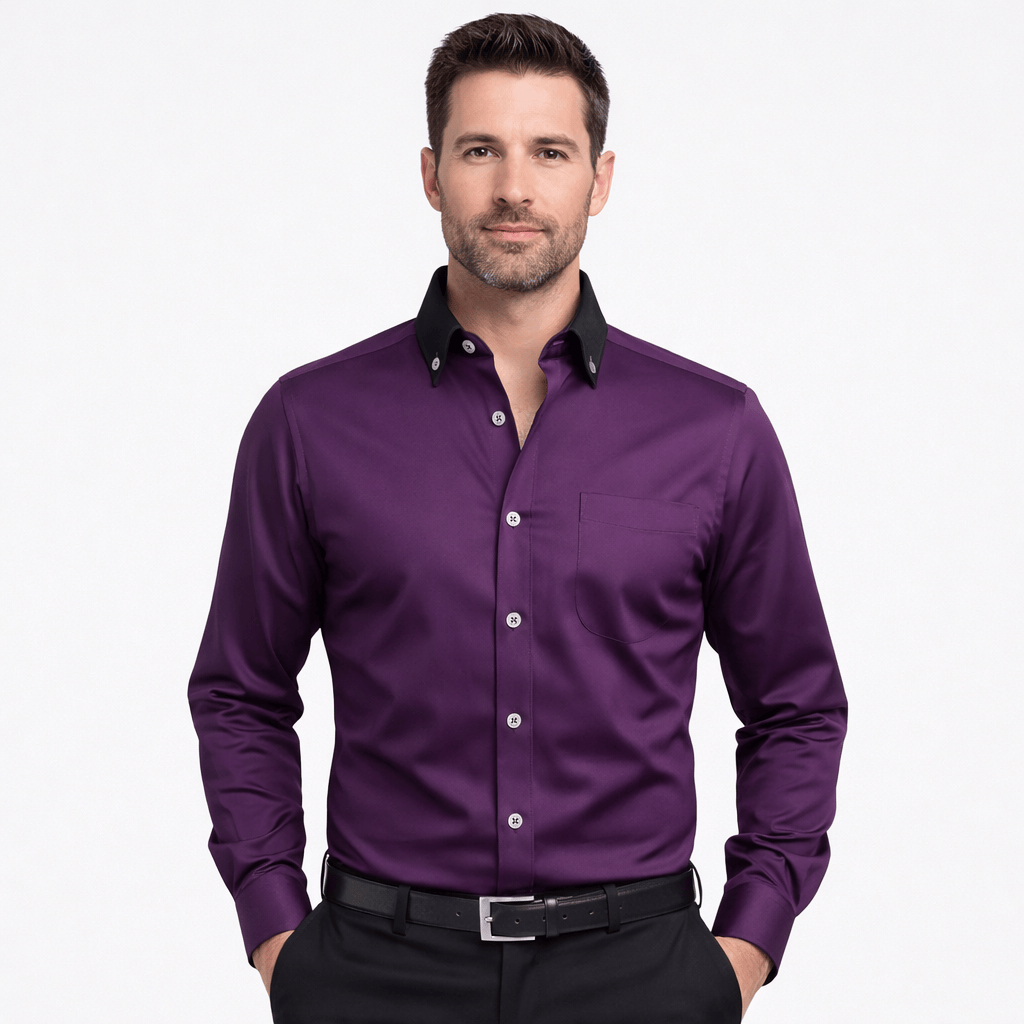 Kent Camden Purple / S JAMES Casual Button-Down Shirt