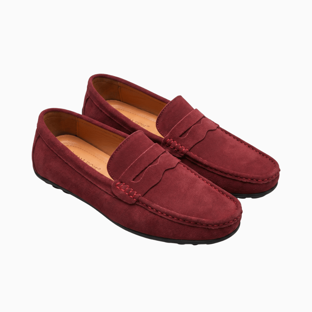 Kent Camden Red / 5 UK REX Casual Loafers Suede Upper Latex Insole