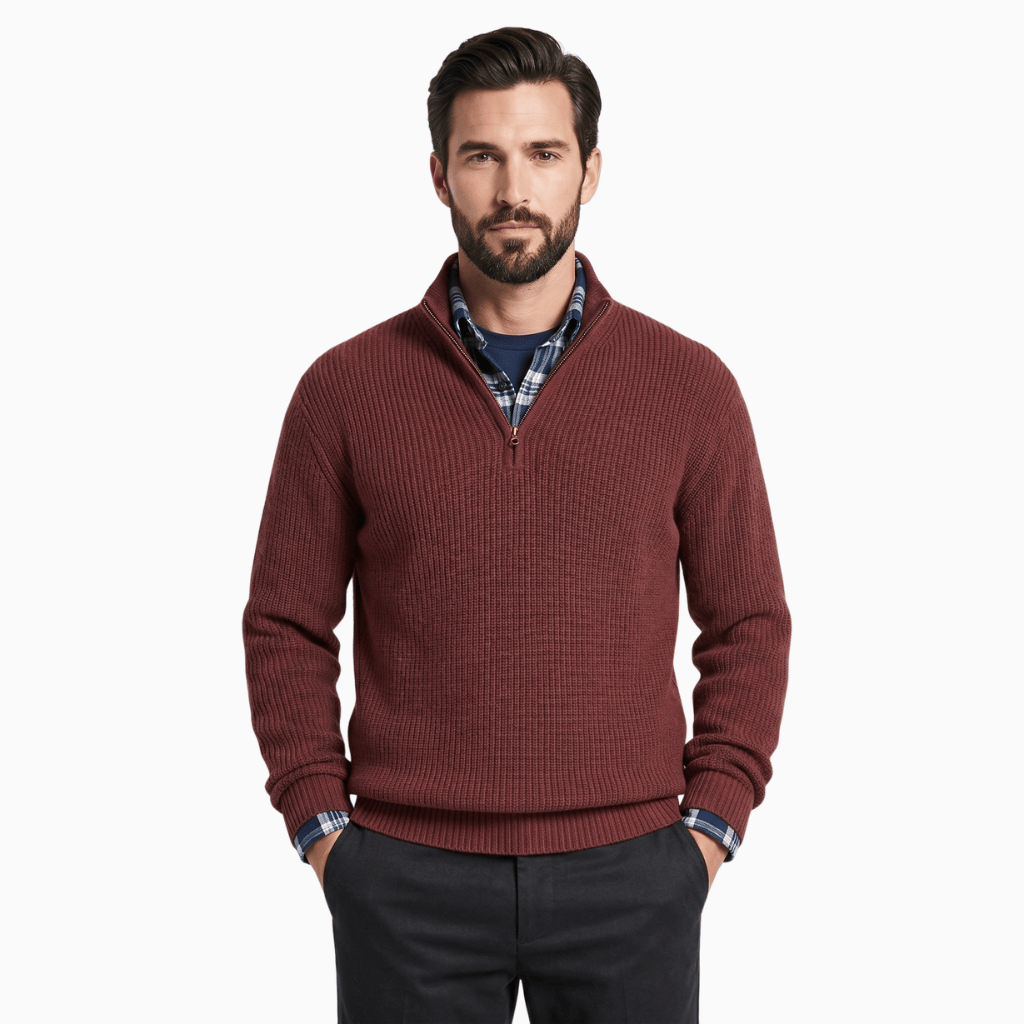 Kent Camden Red / S CHRIS Hooded Knitted Sweater Regular Fit Polyester