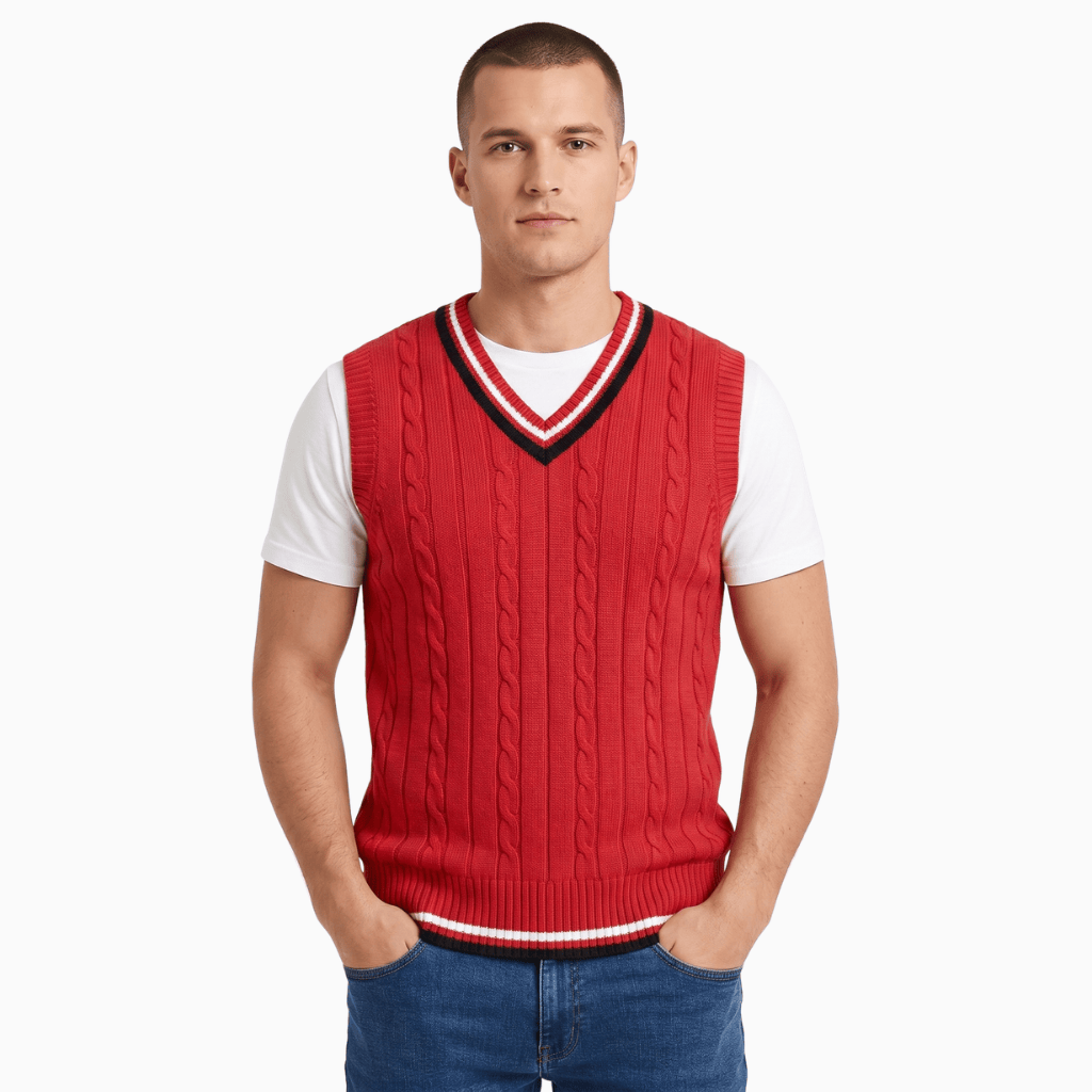 Kent Camden Red / S MAVERICK Regular Fit Polyester Jacket with Round Collar