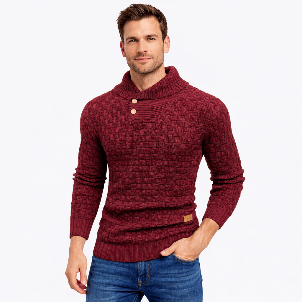 Kent Camden Red / S ROWAN Solid Knit Sweater Polyester