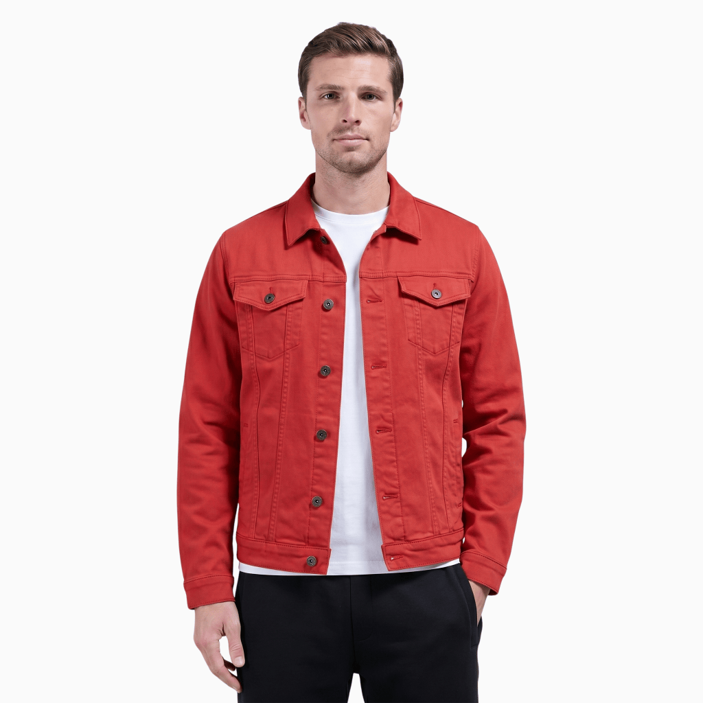 Kent Camden Red / S SEAN Oversized Denim Jacket Cotton Polyester