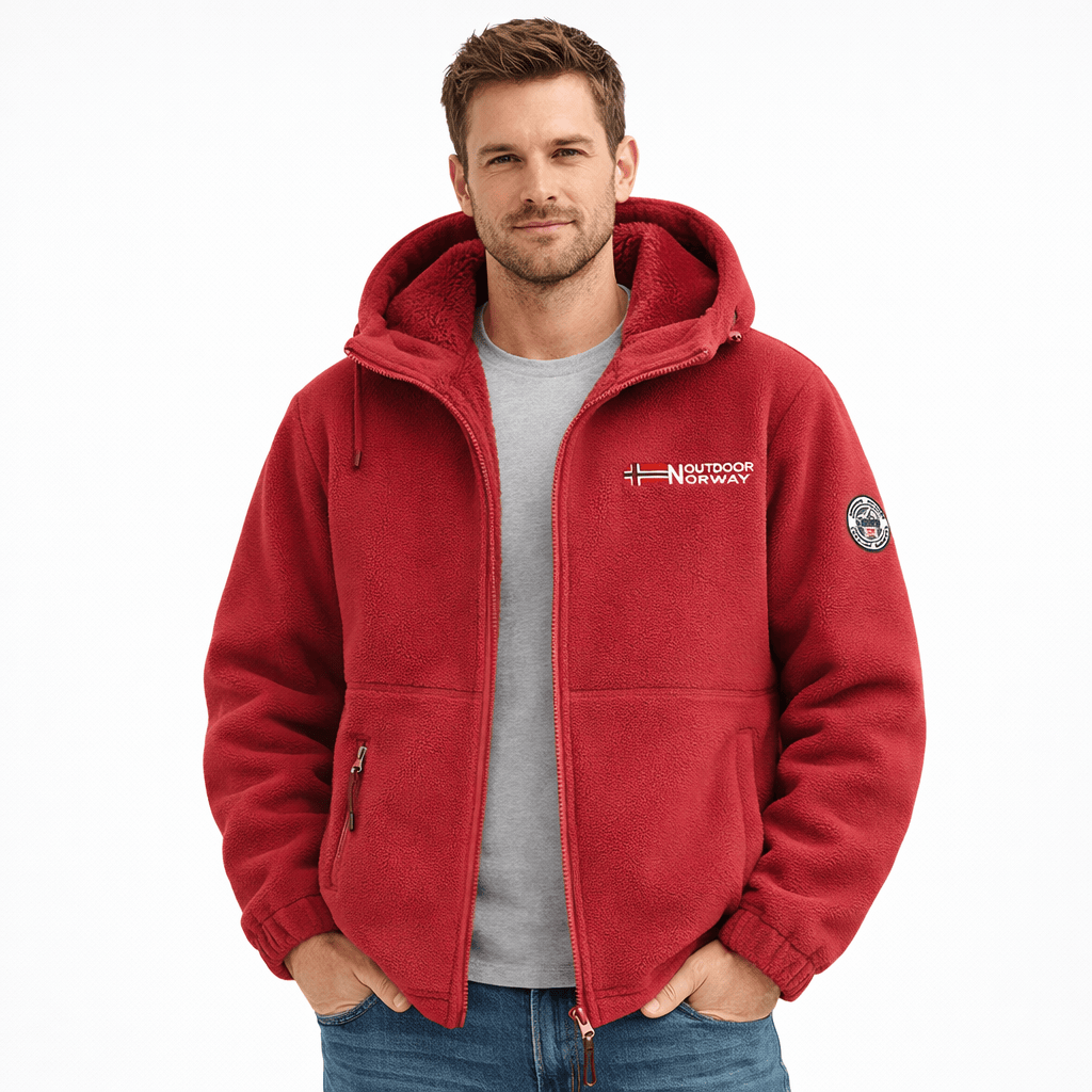 Kent Camden Red / XS BILL Casual Hoodie Zip Closure
