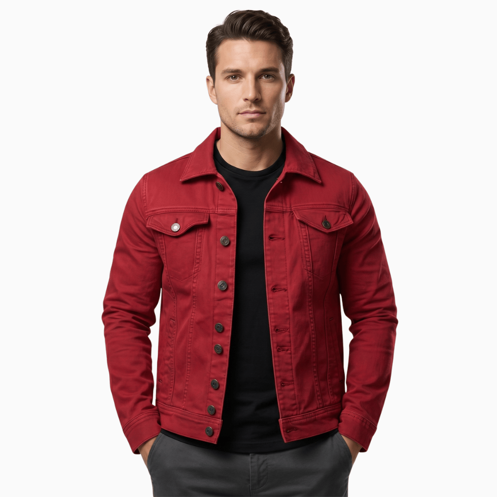 Kent Camden Red / XS TYLER Casual Jacket Single-Breasted Cotton Lining
