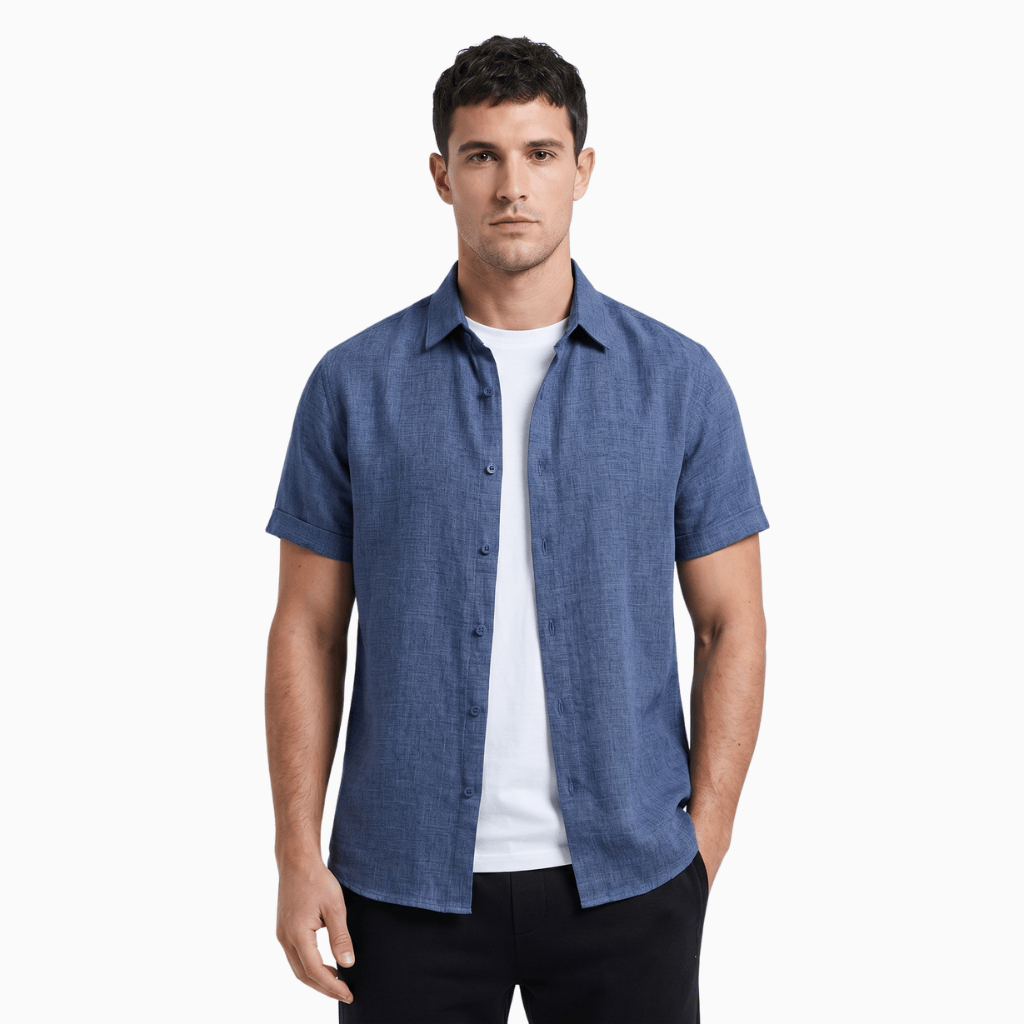 Kent Camden Royal Blue / S JORDAN Casual Cotton Linen Shirt