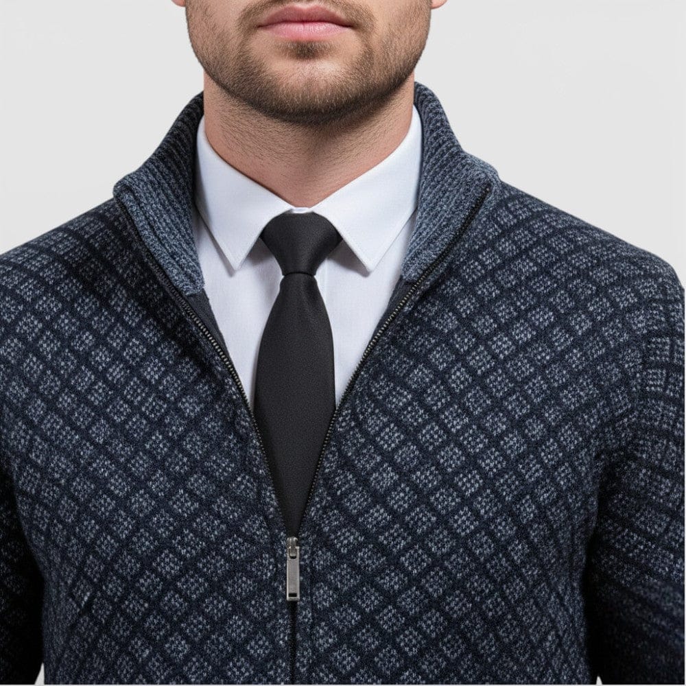 Kent Camden SAMUEL Zippered Cardigan Solid Polyester Casual Fit