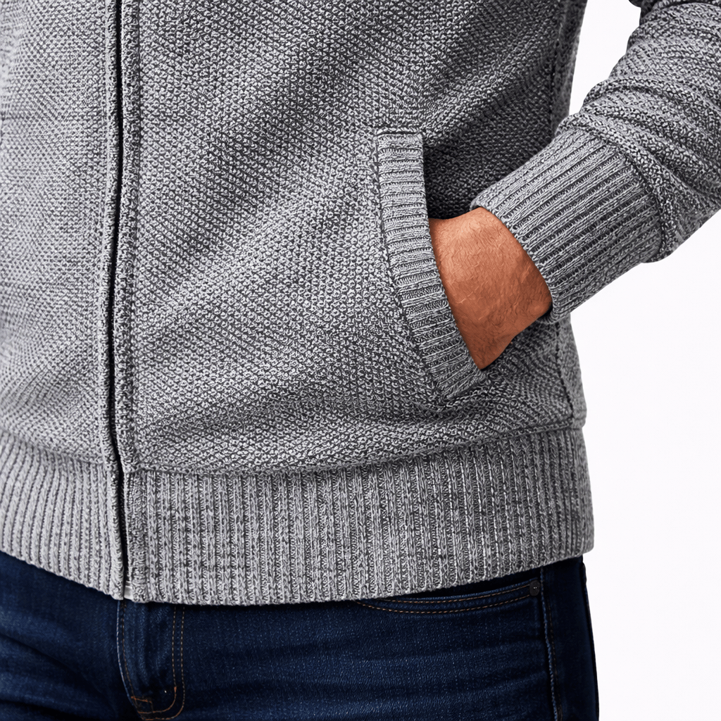 Kent Camden SEBASTIAN Zipper Cardigan Hooded Regular Fit Sweater