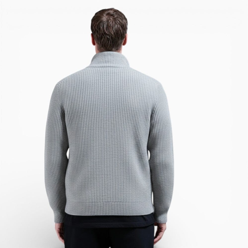 Kent Camden SETH Knitted Cardigan with Zipper, Polyester Black