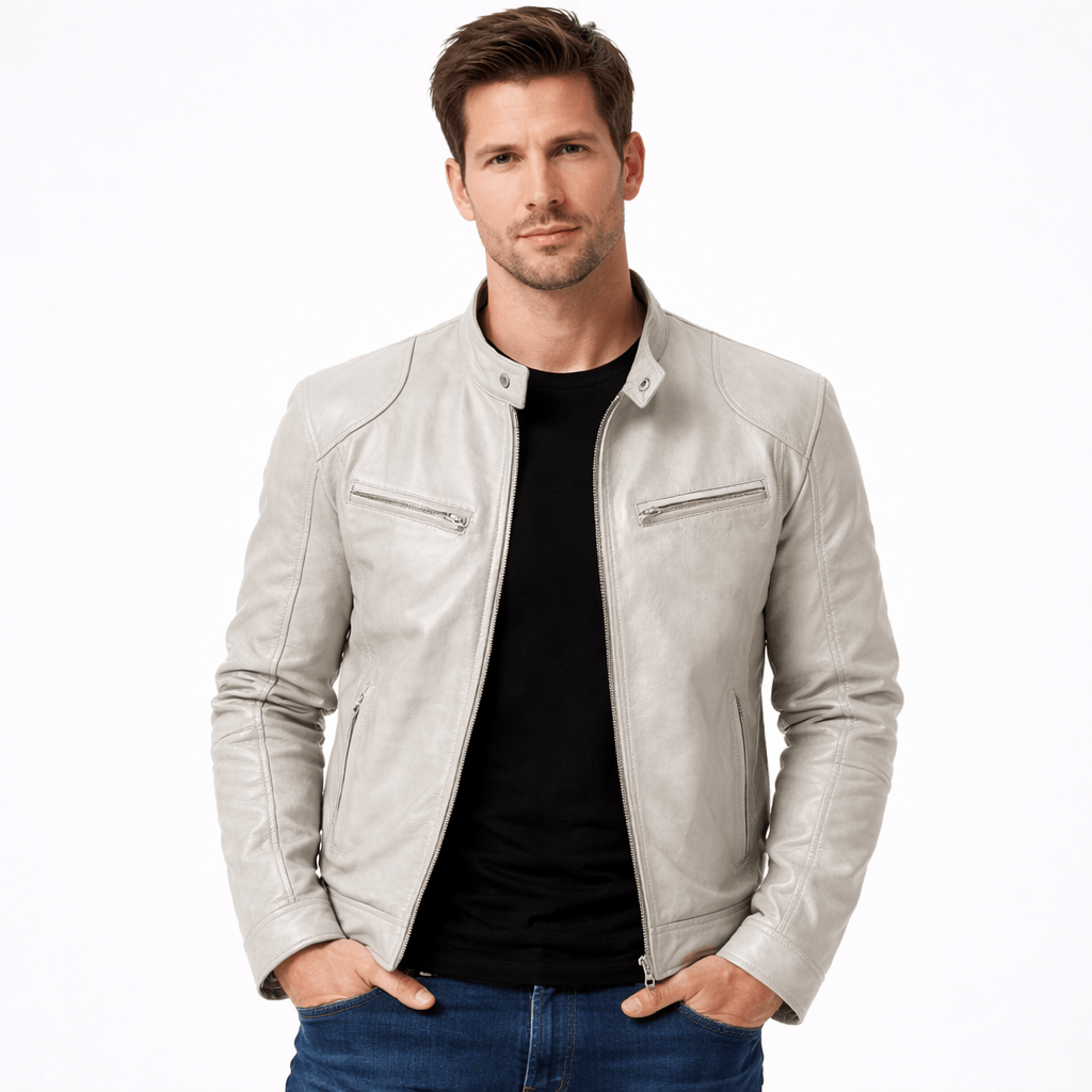 Kent Camden Silver / S RILEY Casual Jacket with Zipper and Pockets