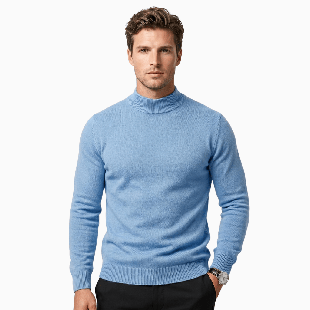 Kent Camden Sky Blue / S TYLER High Collar Cotton Sweater