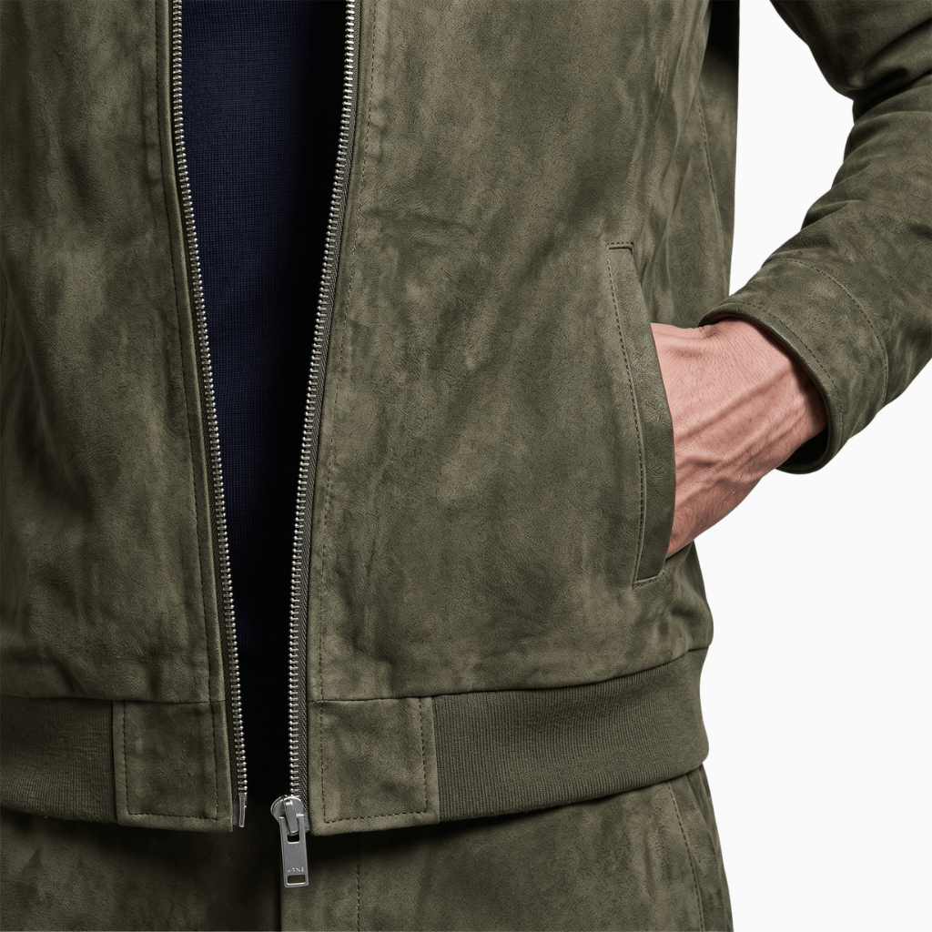 Kent Camden STONE Moto Jacket Faux Leather Regular Fit
