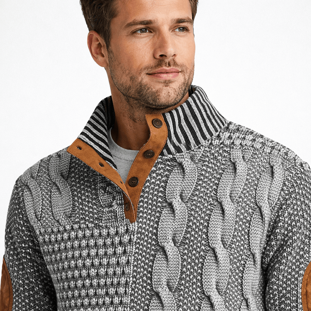 Kent Camden TREY Casual Sweatshirt with Patchwork Design