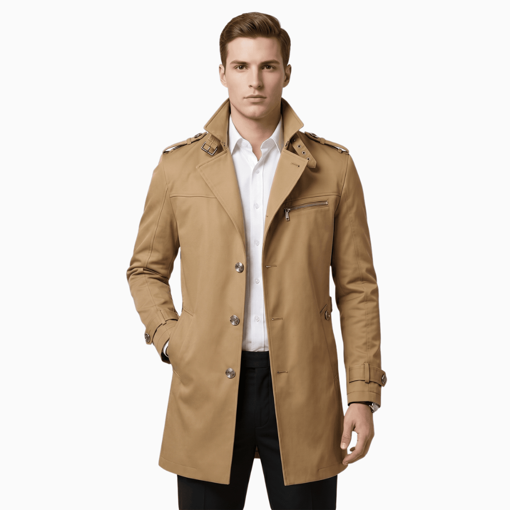 Kent Camden WADE Cotton Buttoned Trench Coat