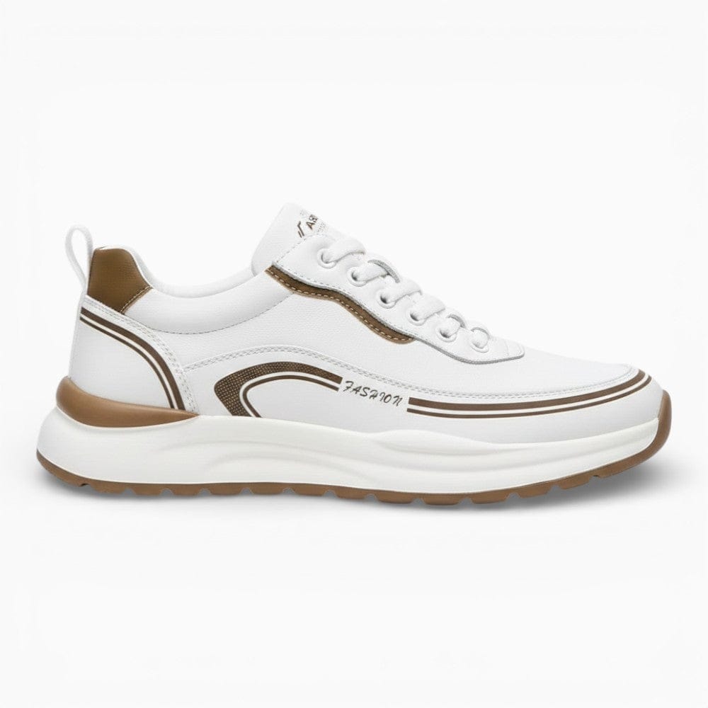 Kent Camden White / 6 UK JAMES Lace-Up Fabric Sneakers