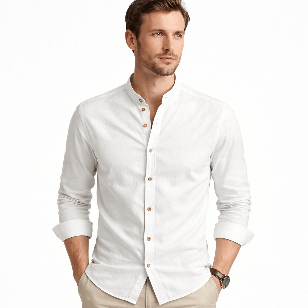 Kent Camden White / M KNOX Casual Button-Down Shirt Black Gray Regular Fit