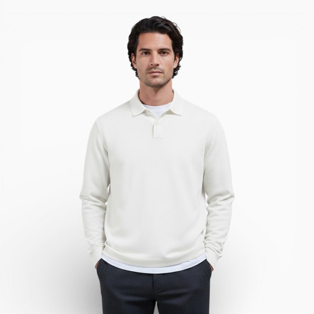 Kent Camden White / S CAMILLE Casual Polyester Polo Shirt