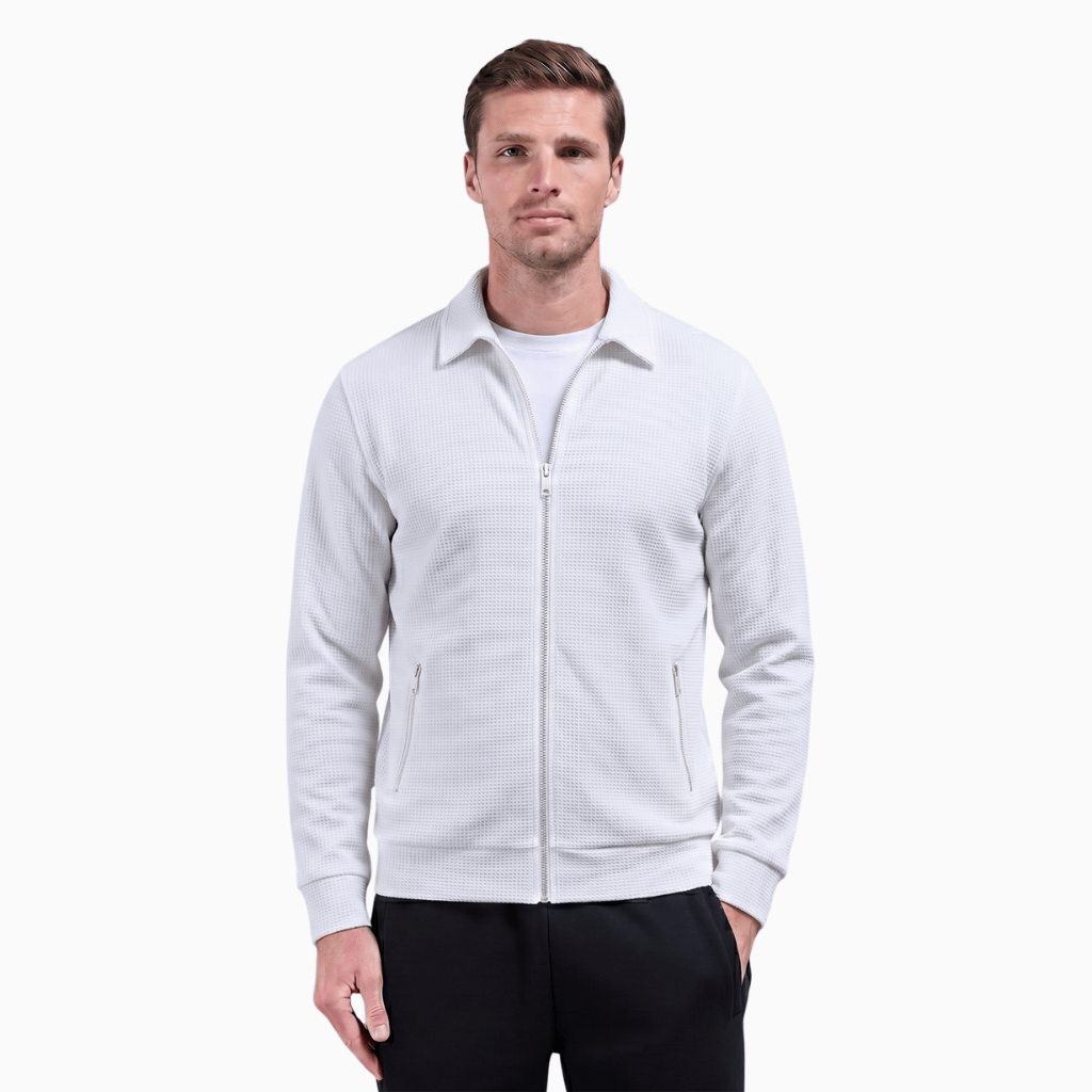 Kent Camden White / S MICHAEL Casual Zip Front Jacket