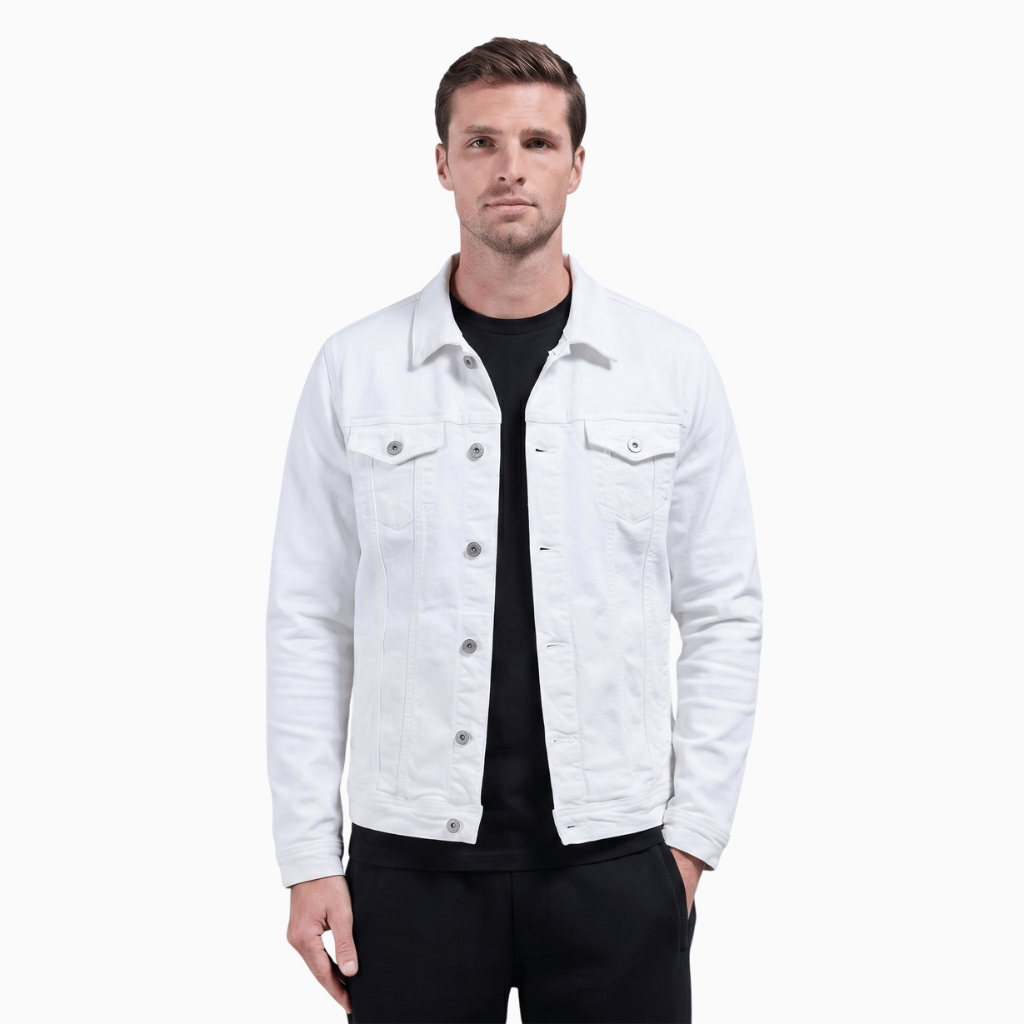 Kent Camden White / S SEAN Oversized Denim Jacket Cotton Polyester
