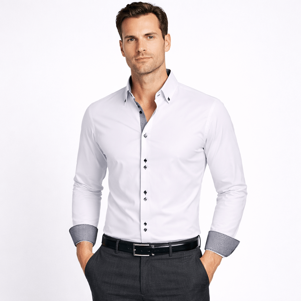 Kent Camden White / S STANLEY Business Button-Down Shirt White Regular Fit