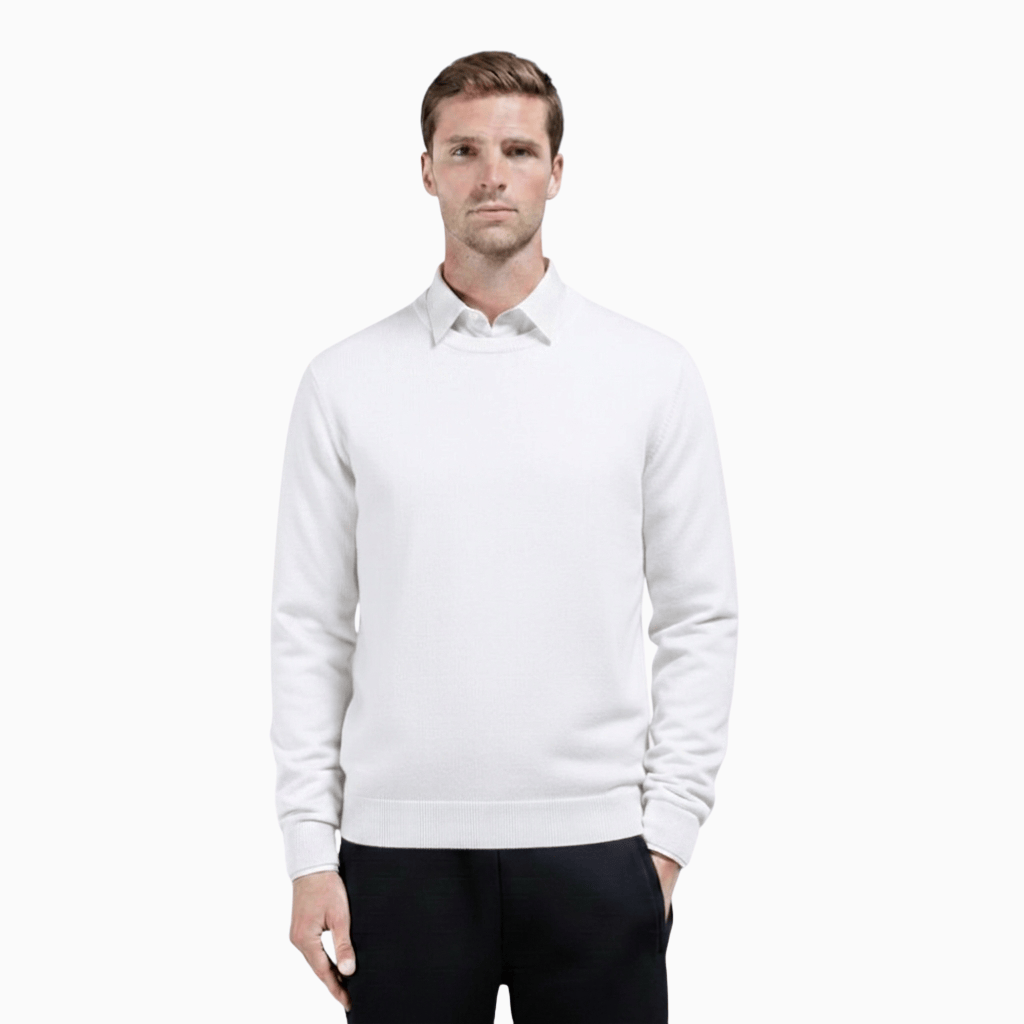 Kent Camden White / S ZACH Comfortable Wool Sweater
