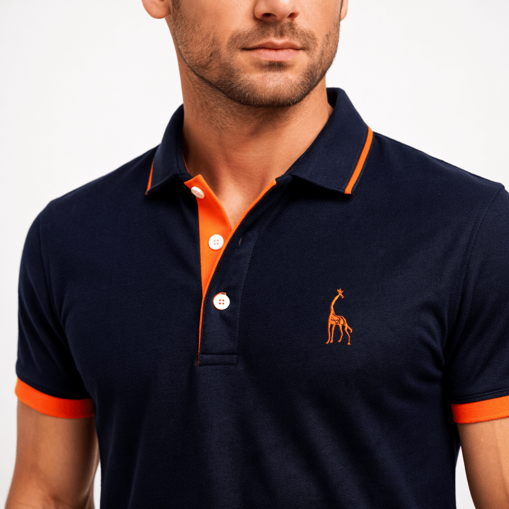 Kent Camden ZANE Slim Fit Polo Shirt, Button, Embroidery